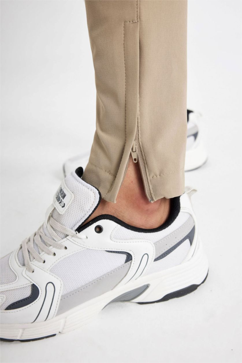 رجال فيزوني بنطرون بجامة رياضي جوجر منسوج سليم فيت بسحاب بجيب من DeFactoFit