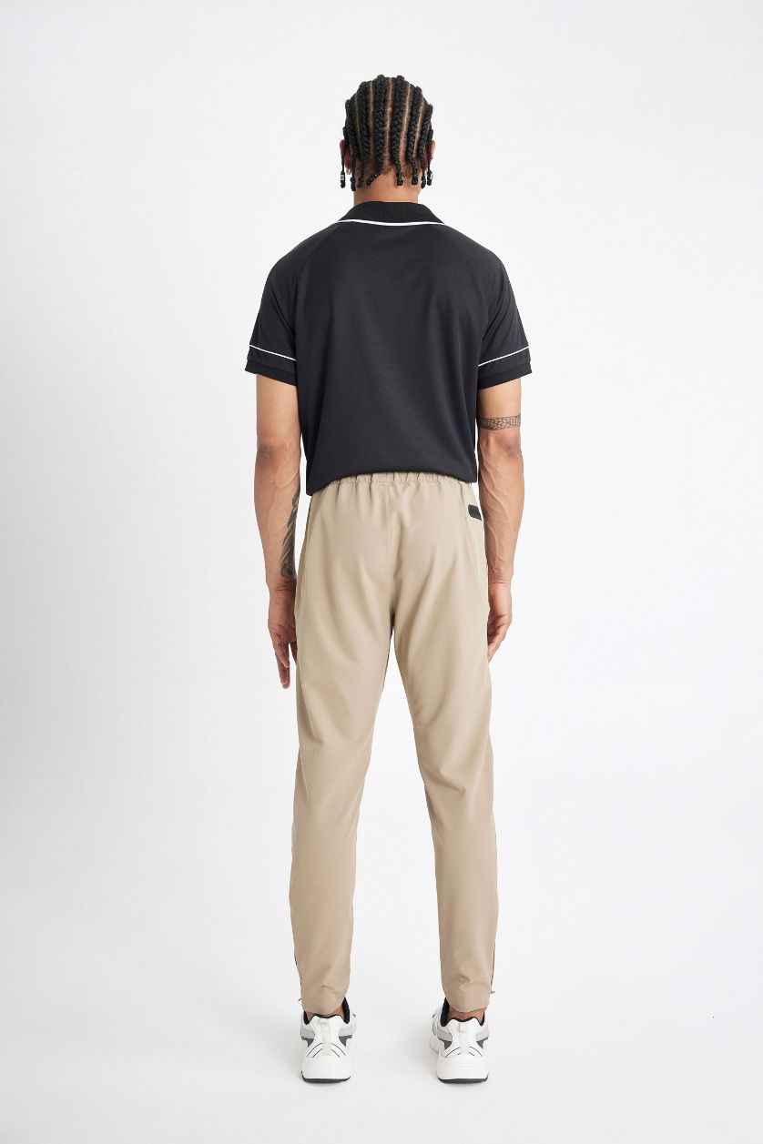 رجال فيزوني بنطرون بجامة رياضي جوجر منسوج سليم فيت بسحاب بجيب من DeFactoFit