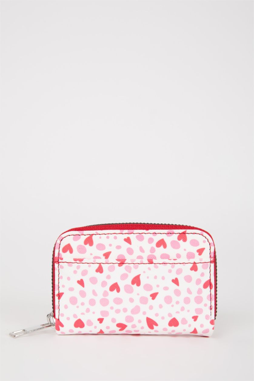 Kadın Karma Kadın Kalp Desenli Cüzdan