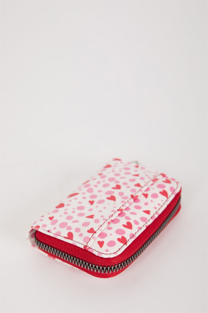 Kadın Karma Kadın Kalp Desenli Cüzdan