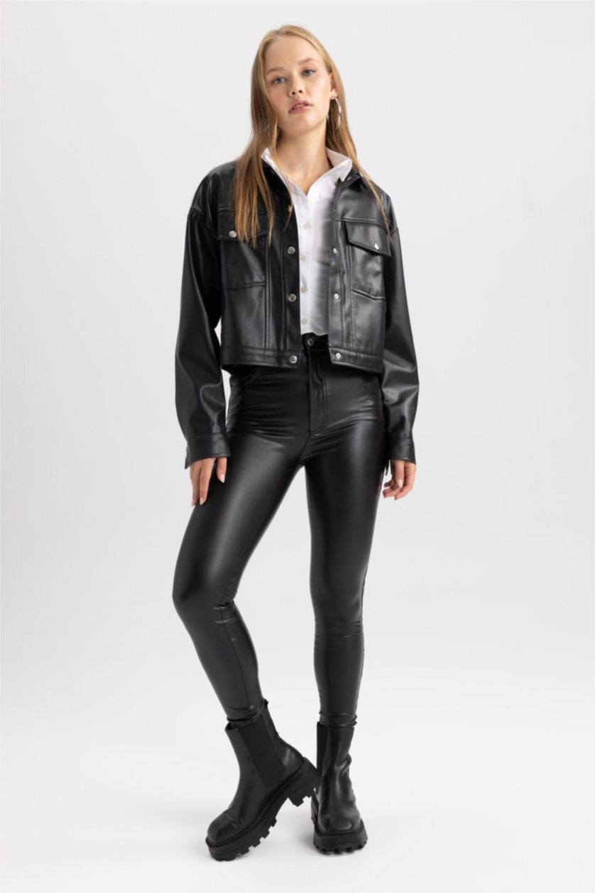 Kadın Siyah Coool Oversize Fit Uzun Kollu Gömlek