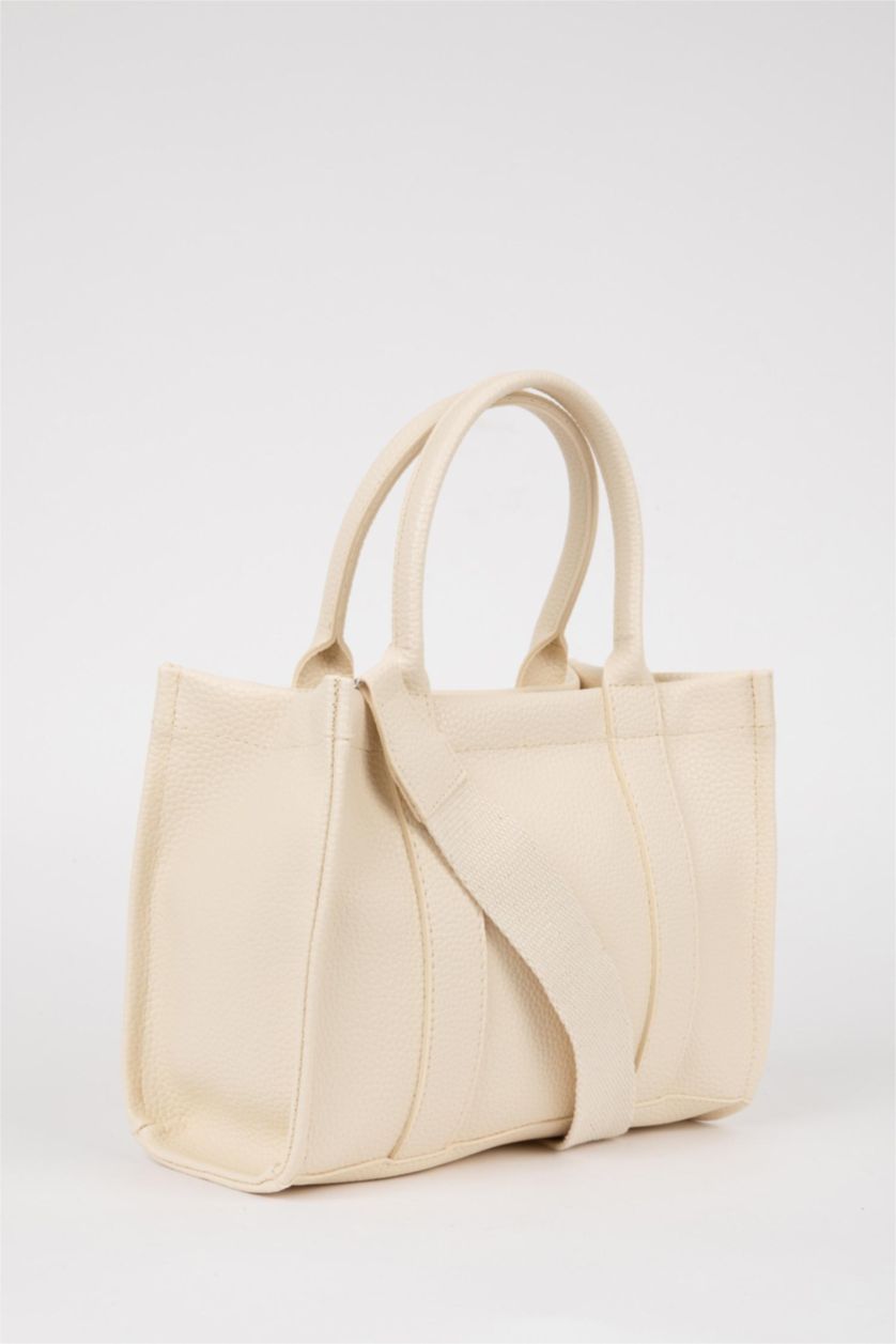 نساء بيج حقيبة يد نسائي جلد صناعي