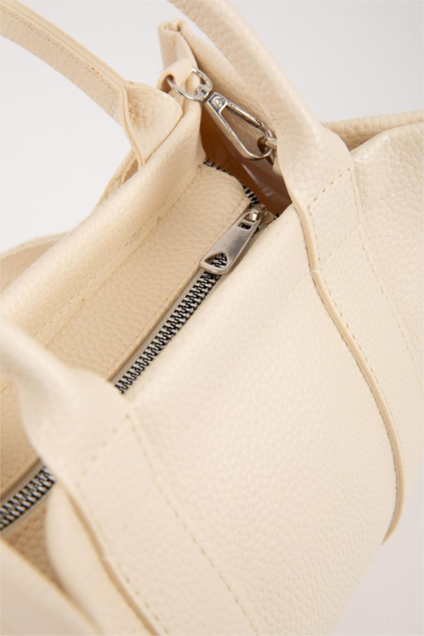 نساء بيج حقيبة يد نسائي جلد صناعي