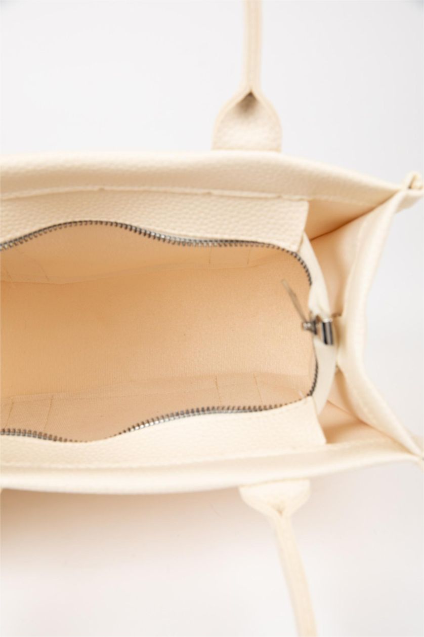 نساء بيج حقيبة يد نسائي جلد صناعي