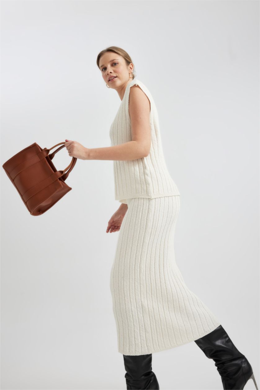 WOMAN Tan Faux Leather Hand Bag