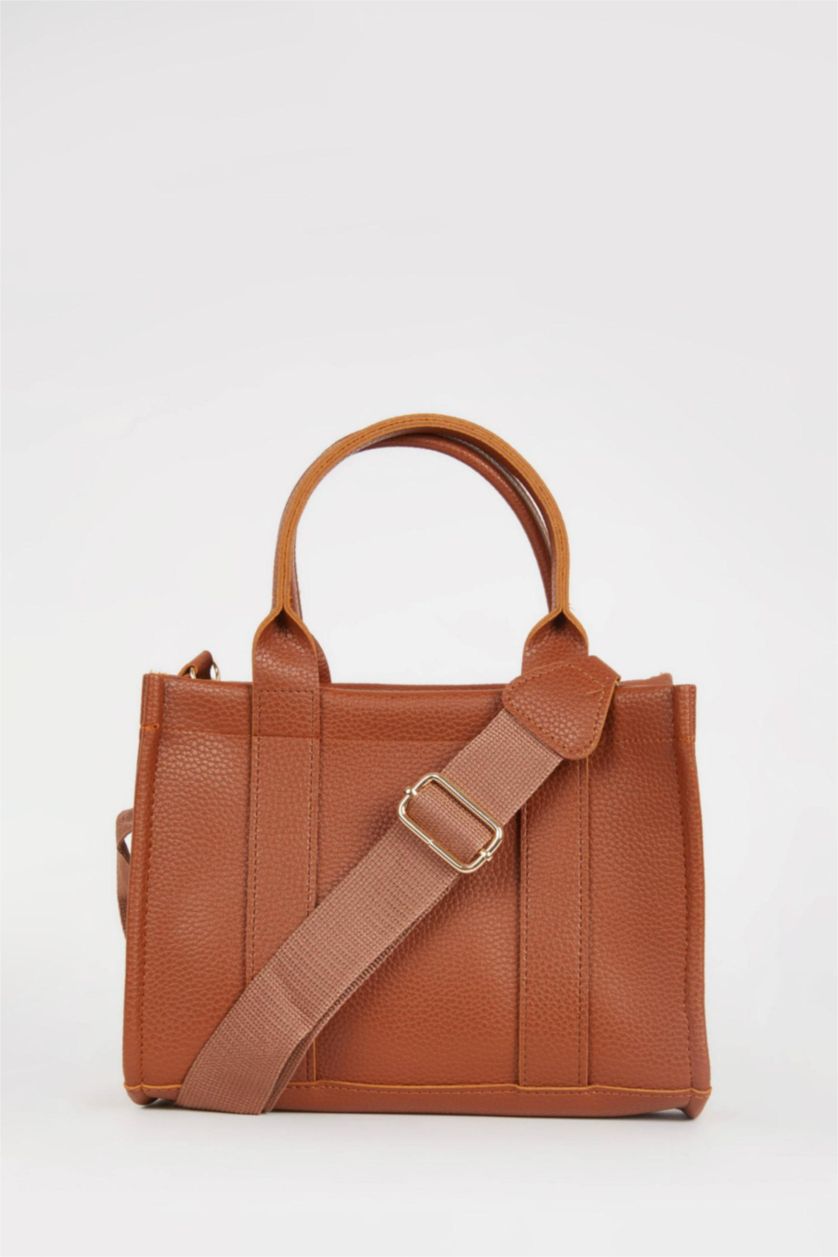 WOMAN Tan Faux Leather Hand Bag