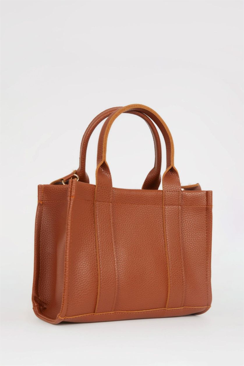 WOMAN Tan Faux Leather Hand Bag