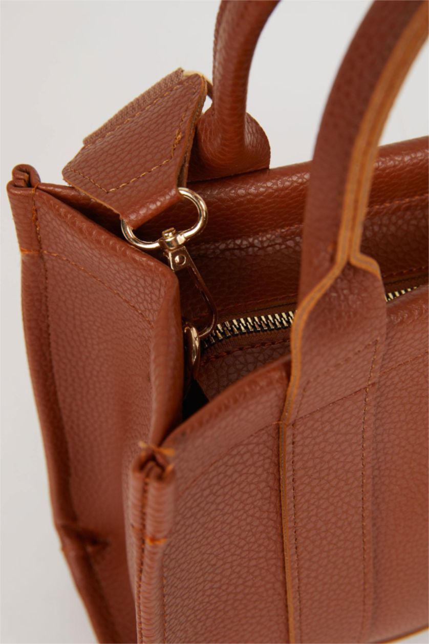 WOMAN Tan Faux Leather Hand Bag