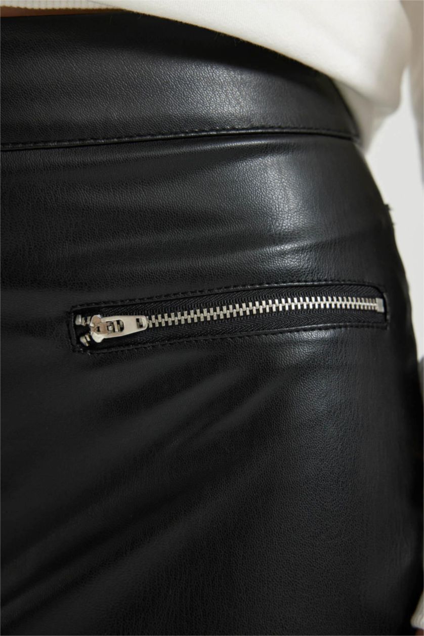 Kadın Siyah A Kesim Mini Etek