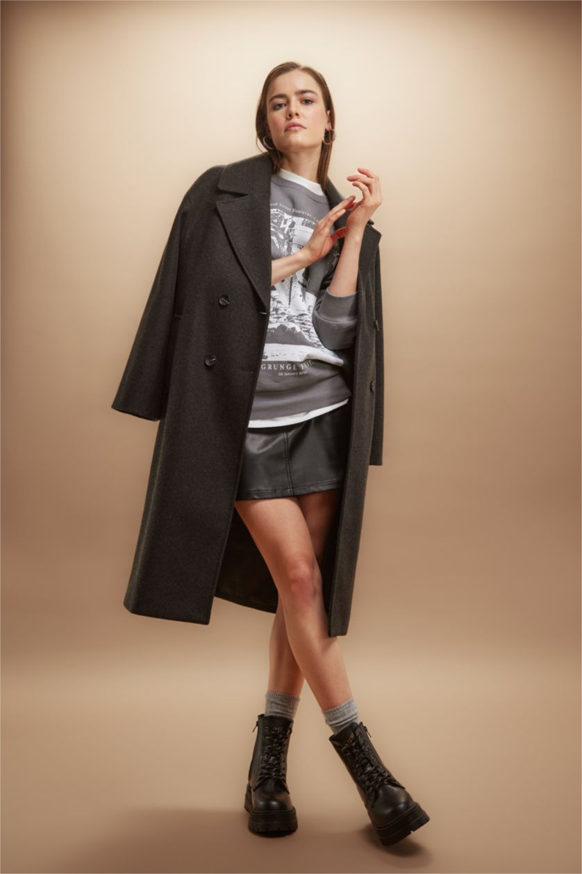 Kadın Siyah A Kesim Mini Etek