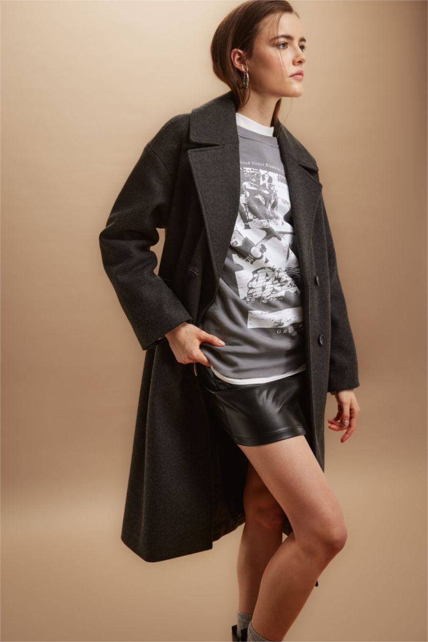 Kadın Siyah A Kesim Mini Etek