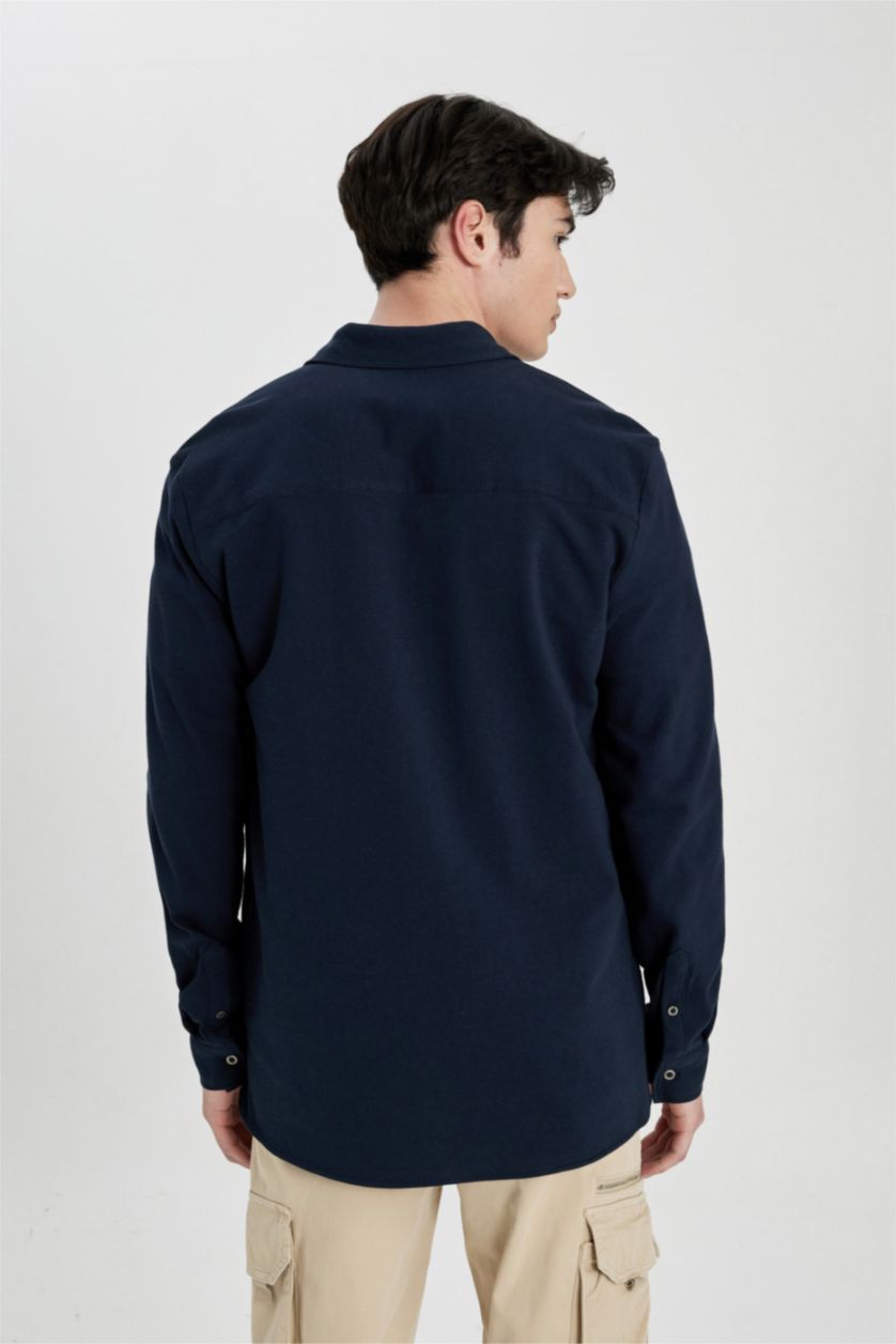 MAN NAVY Regular Fit Long Sleeve Shirt