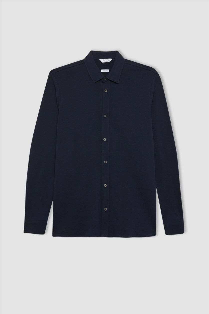MAN NAVY Regular Fit Long Sleeve Shirt