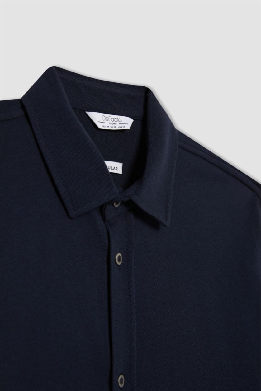 MAN NAVY Regular Fit Long Sleeve Shirt