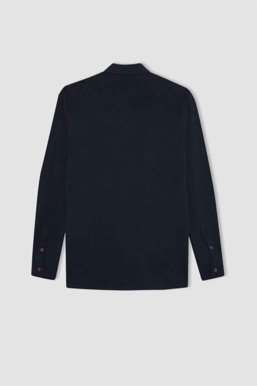 MAN NAVY Regular Fit Long Sleeve Shirt