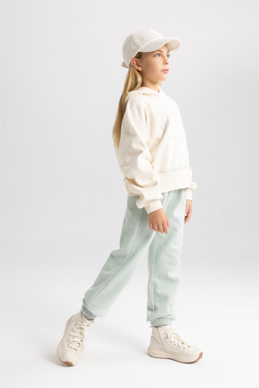 FILLES Écru Ensemble Sweat-Shirt à Capuche Et Pantalon Jogging Pour Fille - 2 Pièces