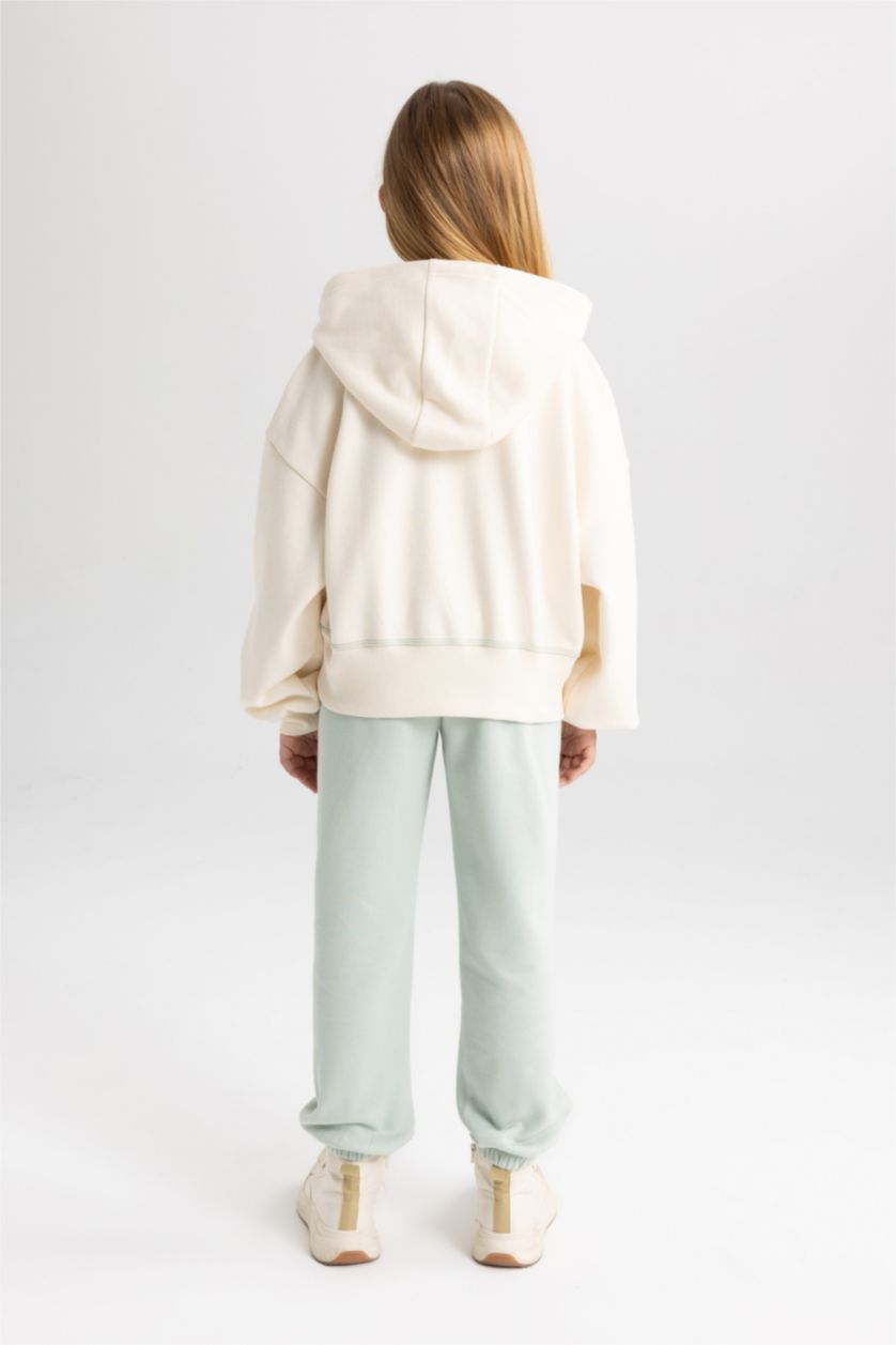 FILLES Écru Ensemble Sweat-Shirt à Capuche Et Pantalon Jogging Pour Fille - 2 Pièces