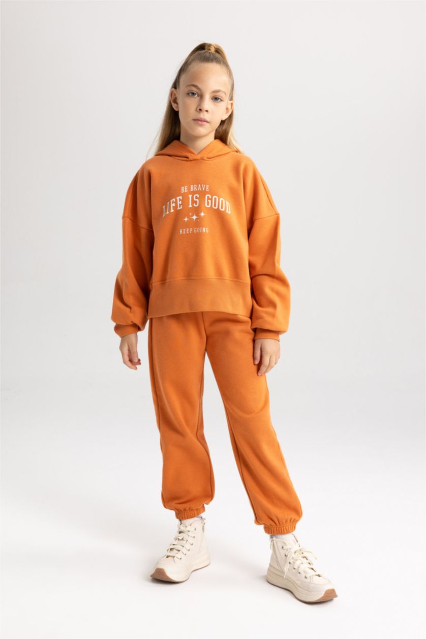 GIRLS & TEENS Orange 2 piece Jogger Standard Fit Set