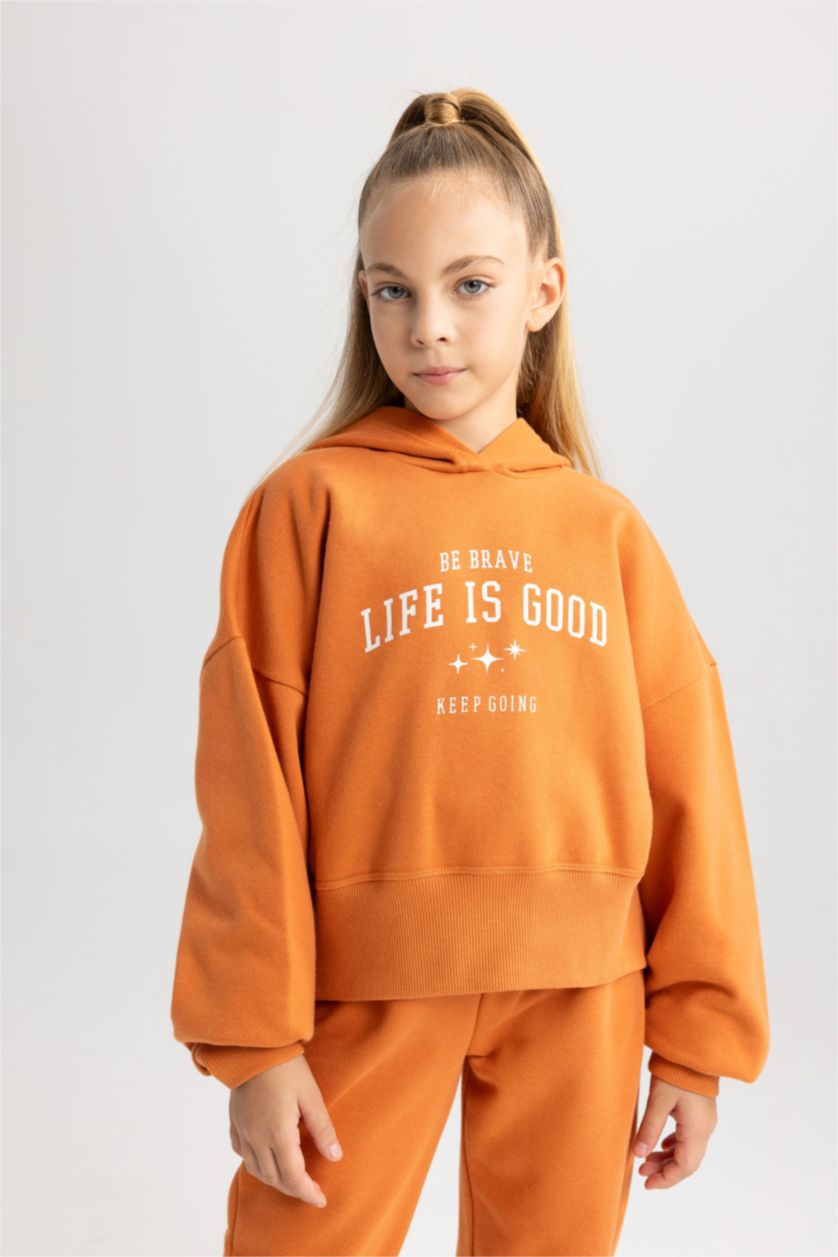 GIRLS & TEENS Orange 2 piece Jogger Standard Fit Set