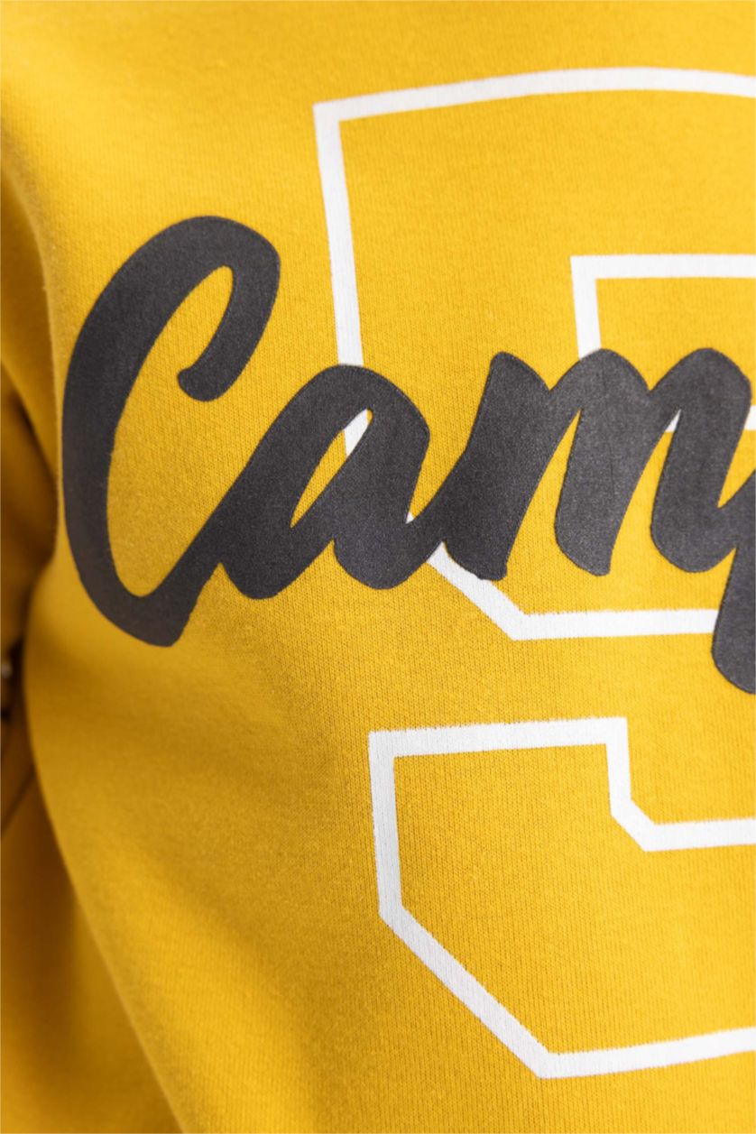 Boys & Teens Yellow Boy Hooded Sweatshirt Sweatpants 2 Piece Set