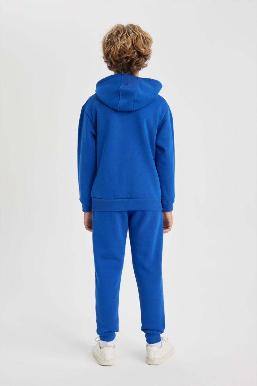 GARÇONS Bleu Ensemble De Sweat-Shirt Encapuchonné Et Pantalon Joggeur Pour Garçon - 2 Pièces