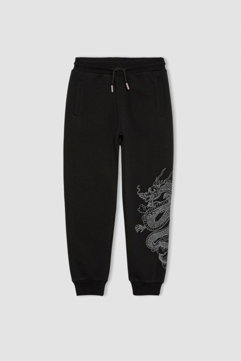 أولادي أسود بنطلون سويت بانتس اولادي تقيل قصة عادية بأستك من تحت