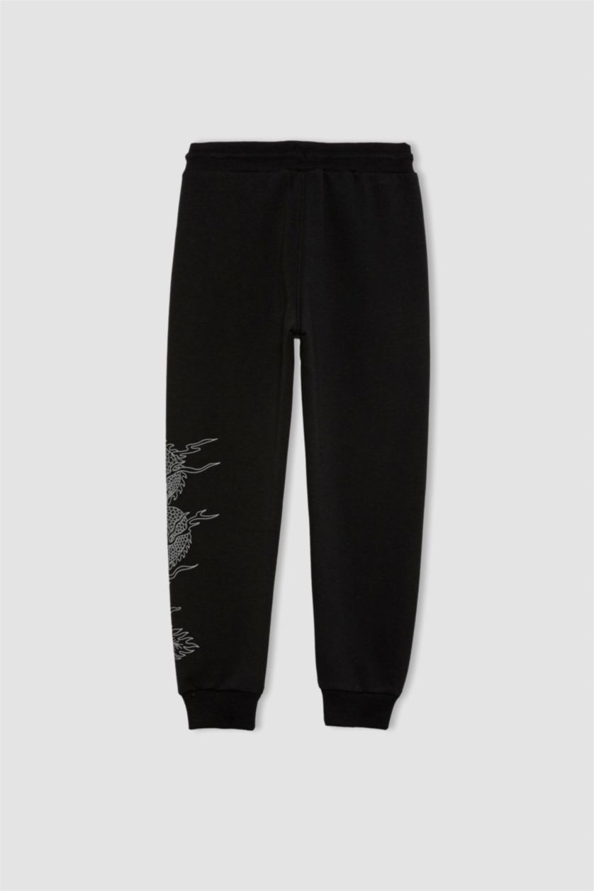 أولادي أسود بنطلون سويت بانتس اولادي تقيل قصة عادية بأستك من تحت