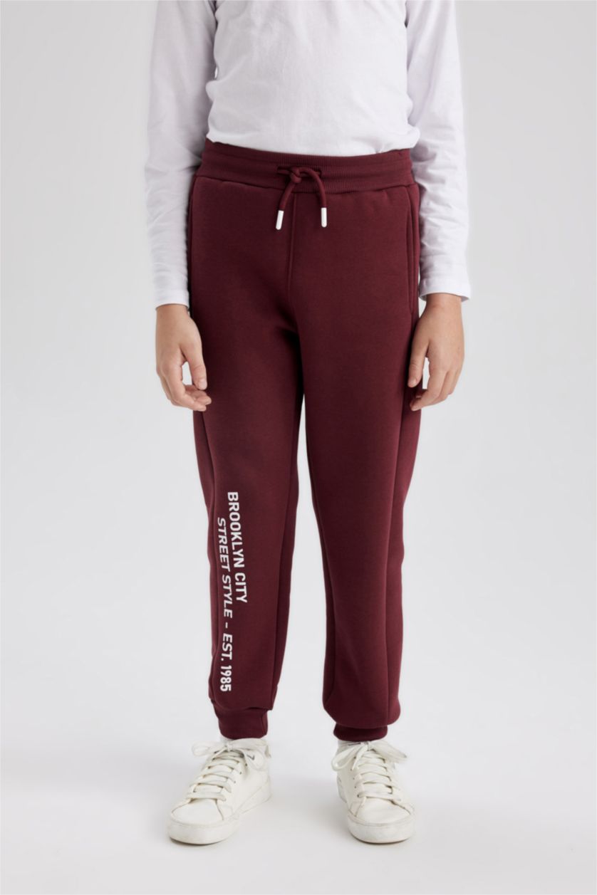 أولادي خمري بنطلون سويت بانتس اولادي تقيل قصة عادية