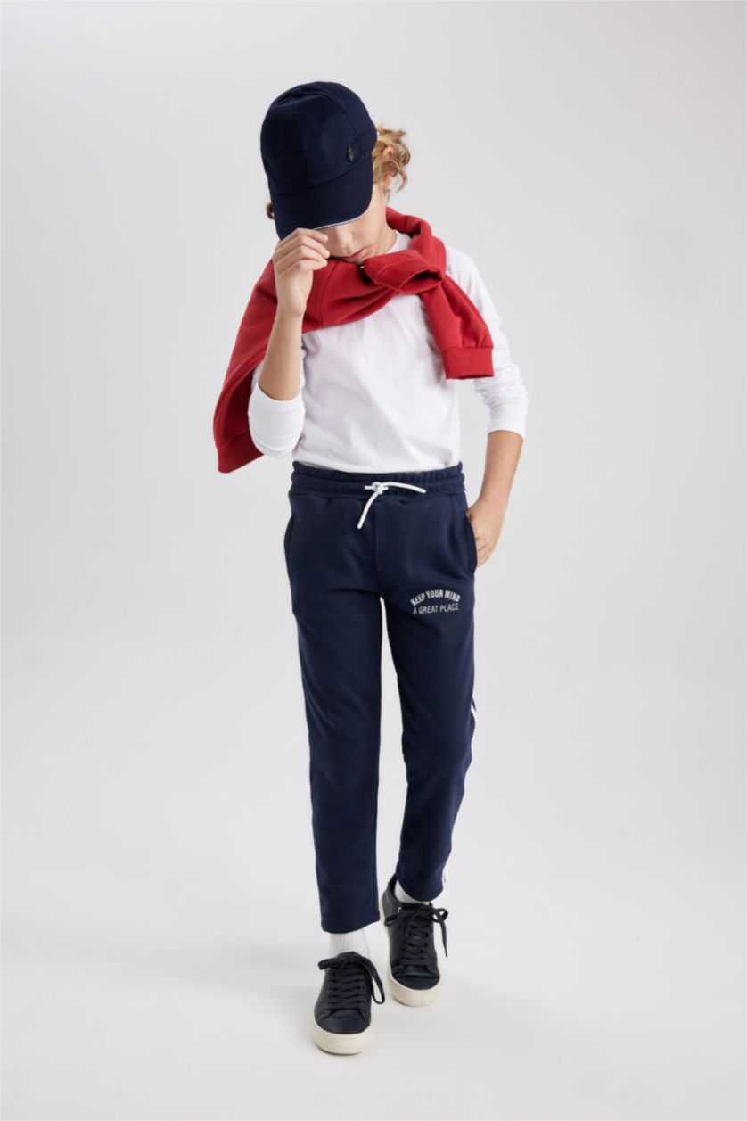 BOYS & TEENS NAVY Boy Regular Fit Thick Sweatpants