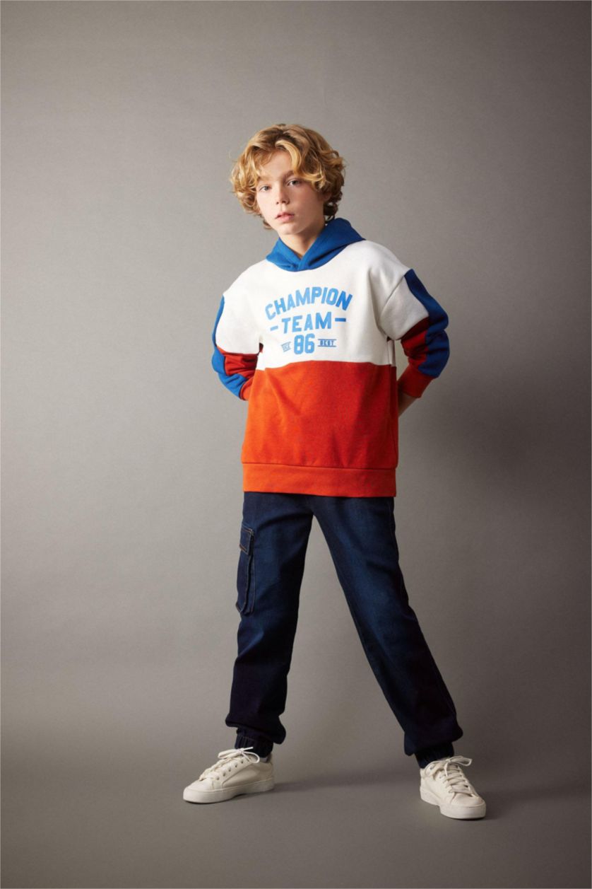 BOYS & TEENS Dark Blue Boy Cargo Jogger Jeans