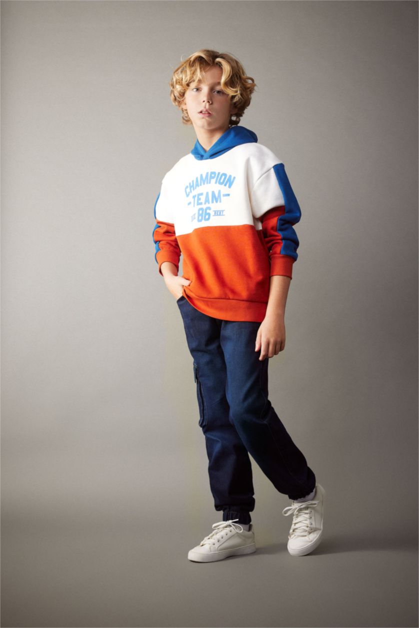 BOYS & TEENS Dark Blue Boy Cargo Jogger Jeans