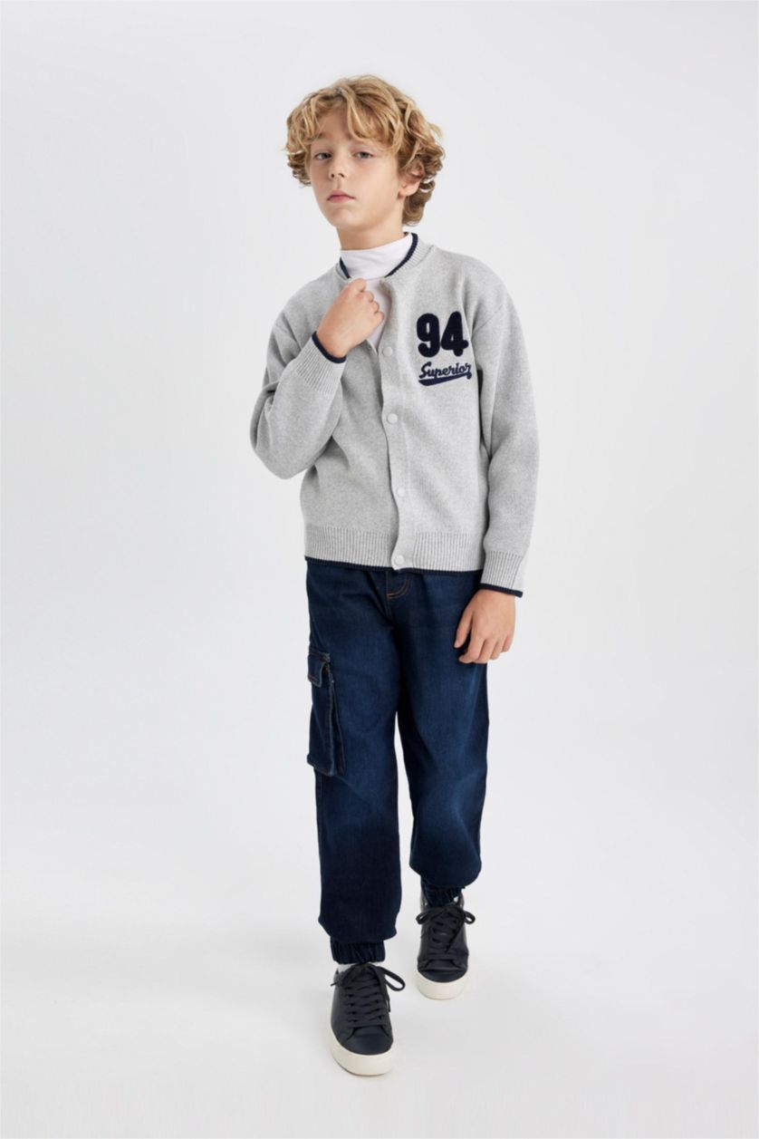 BOYS & TEENS Dark Blue Boy Cargo Jogger Jeans