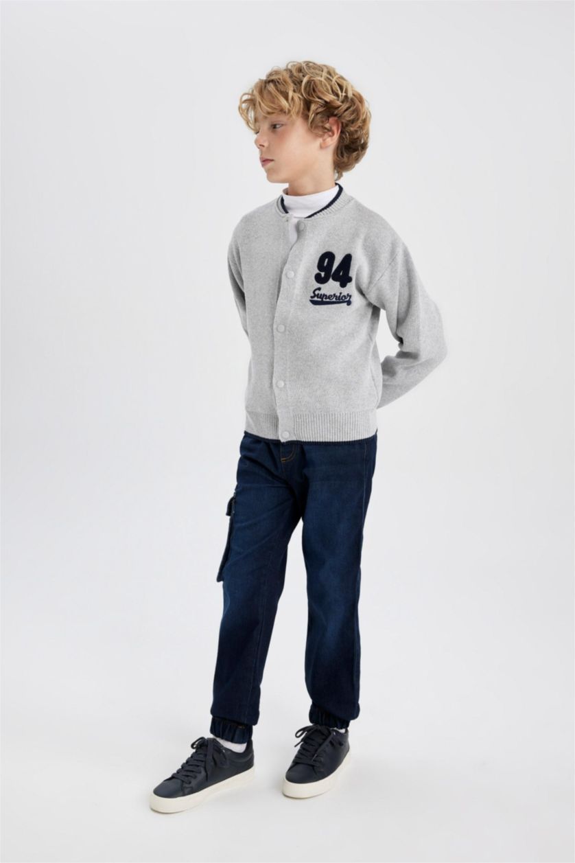 BOYS & TEENS Dark Blue Boy Cargo Jogger Jeans