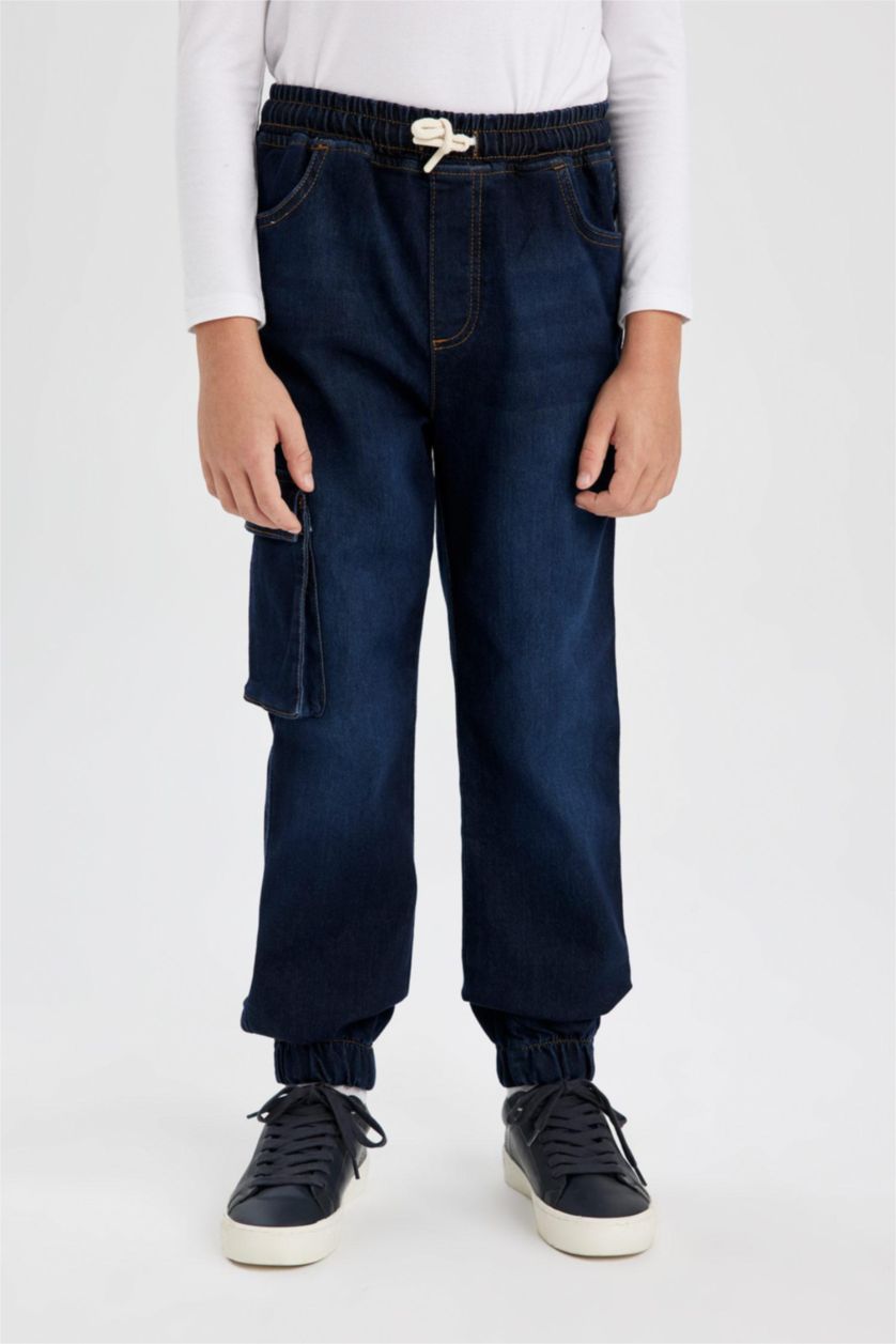 BOYS & TEENS Dark Blue Boy Cargo Jogger Jeans