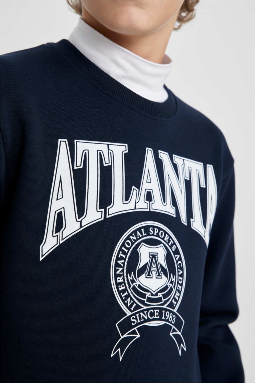 GARÇONS Marin Sweat- Shirt Coupe Régulière Col Rond Pour Garçon