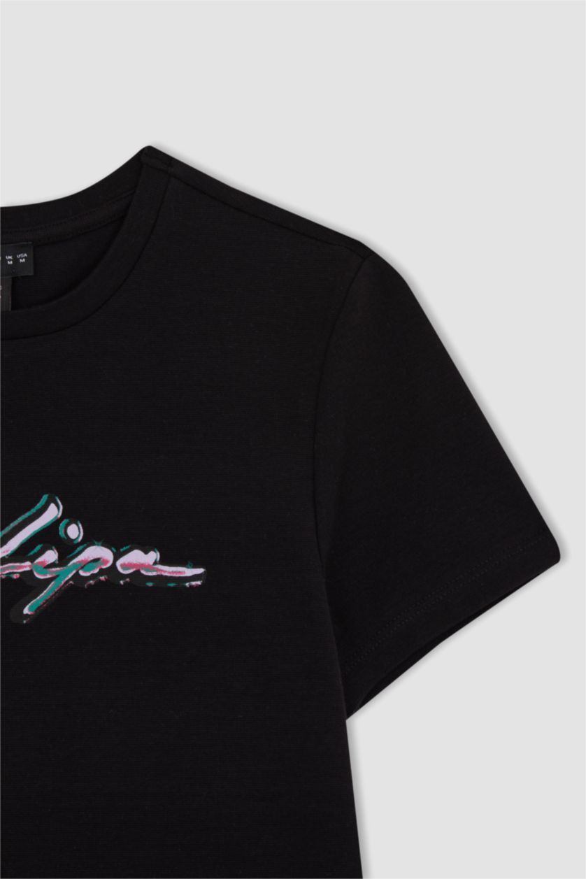 Женская Черный Футболка с принтом Dua Lipa, Coool