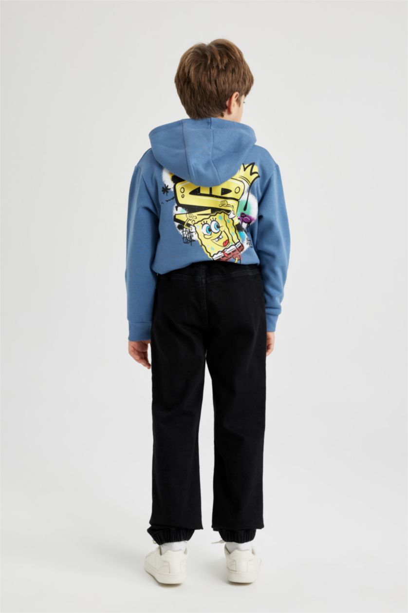 أولاد أسود بنطلون جينز ولادي جوجر برجل مطاطي