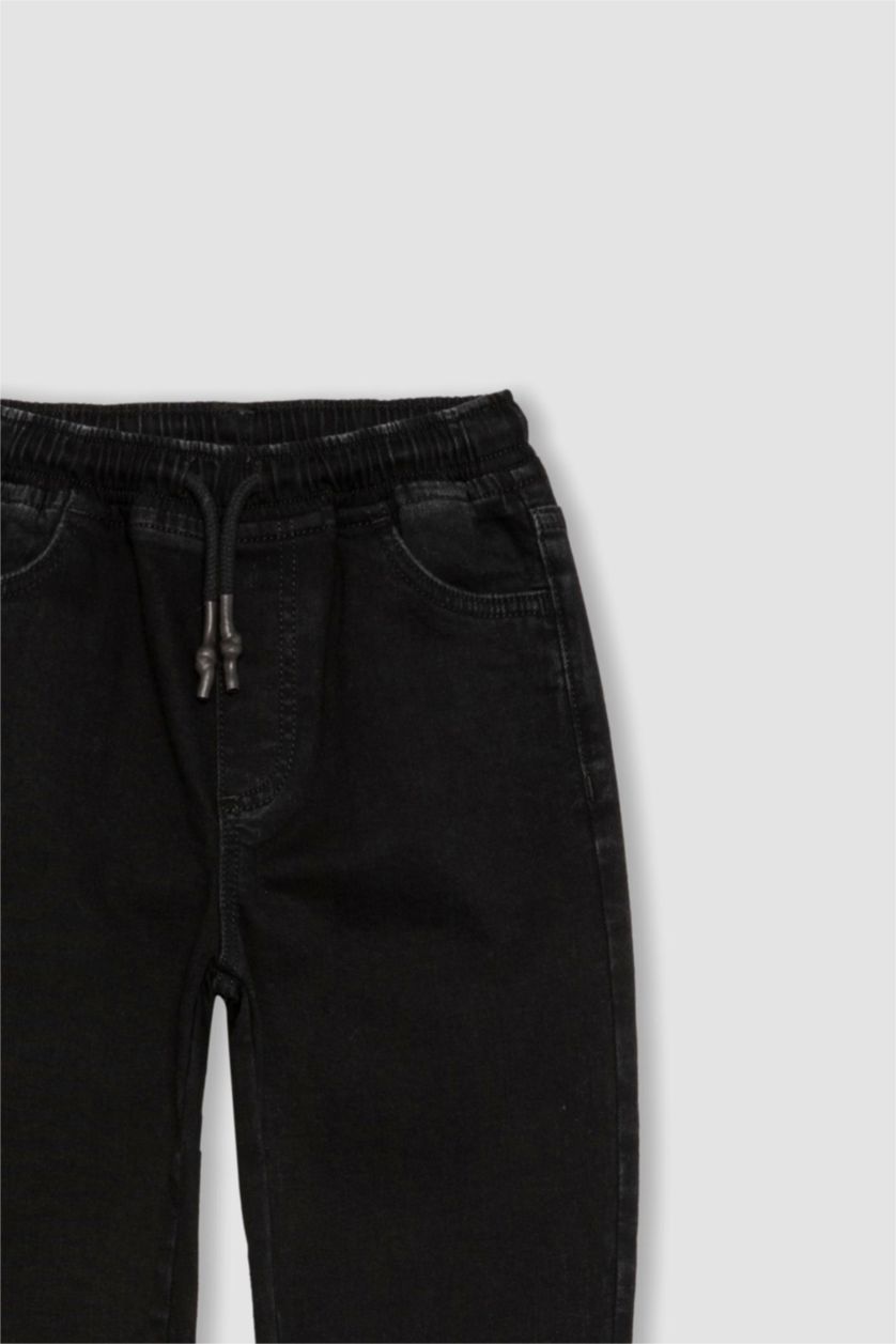 أولاد أسود بنطلون جينز ولادي جوجر برجل مطاطي