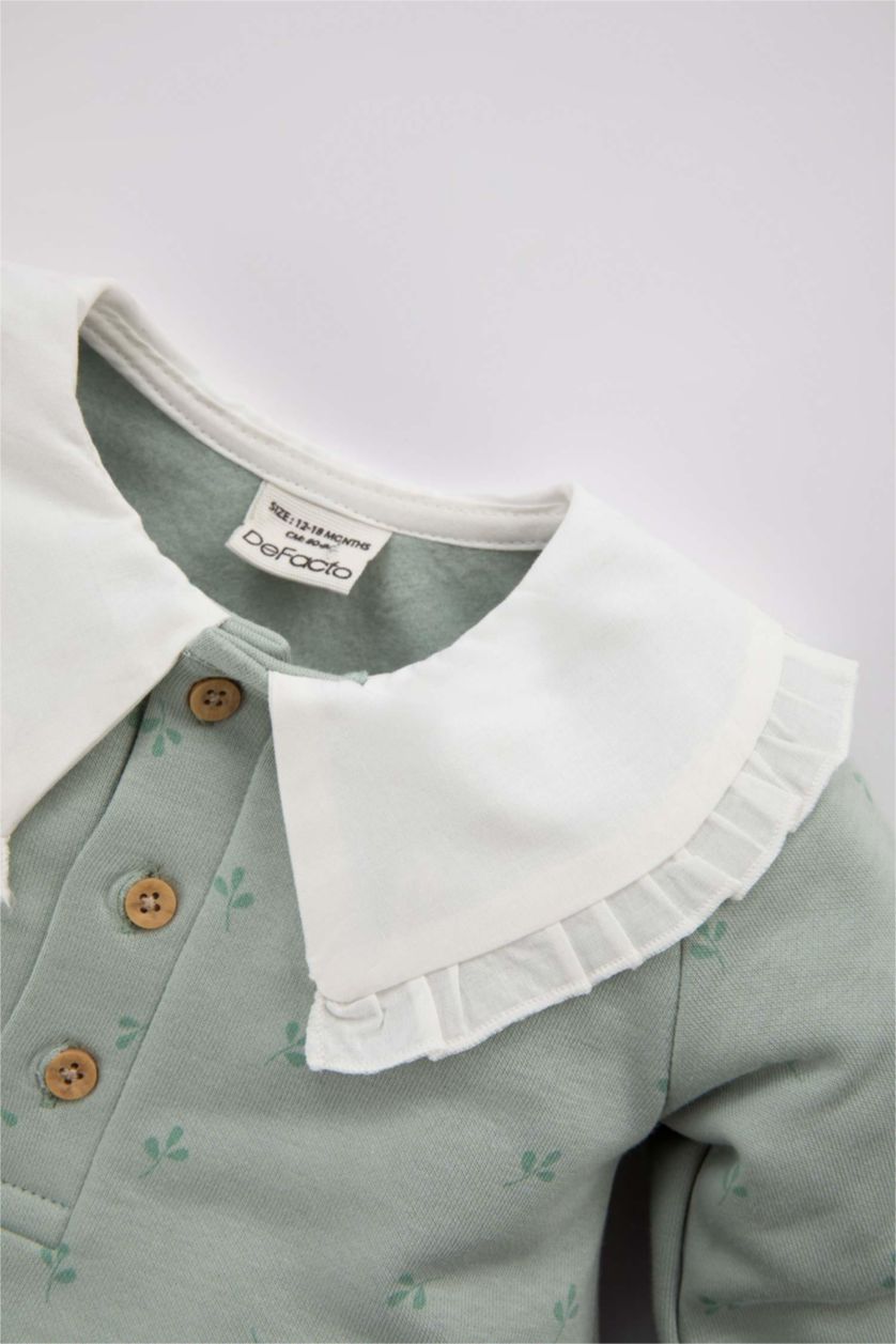 BABY GIRL Mint Baby Girl Newborn Thick Fabric Jumpsuit Pantyhose 2 Piece Set