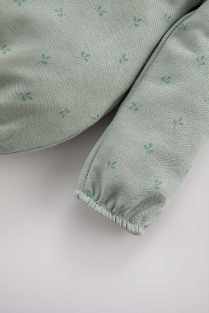 BABY GIRL Mint Baby Girl Newborn Thick Fabric Jumpsuit Pantyhose 2 Piece Set