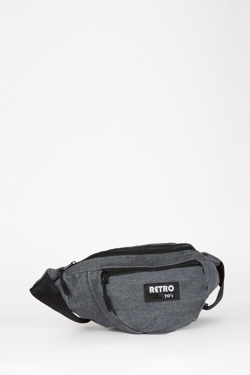 HOMME Gris Sac Banane en jean