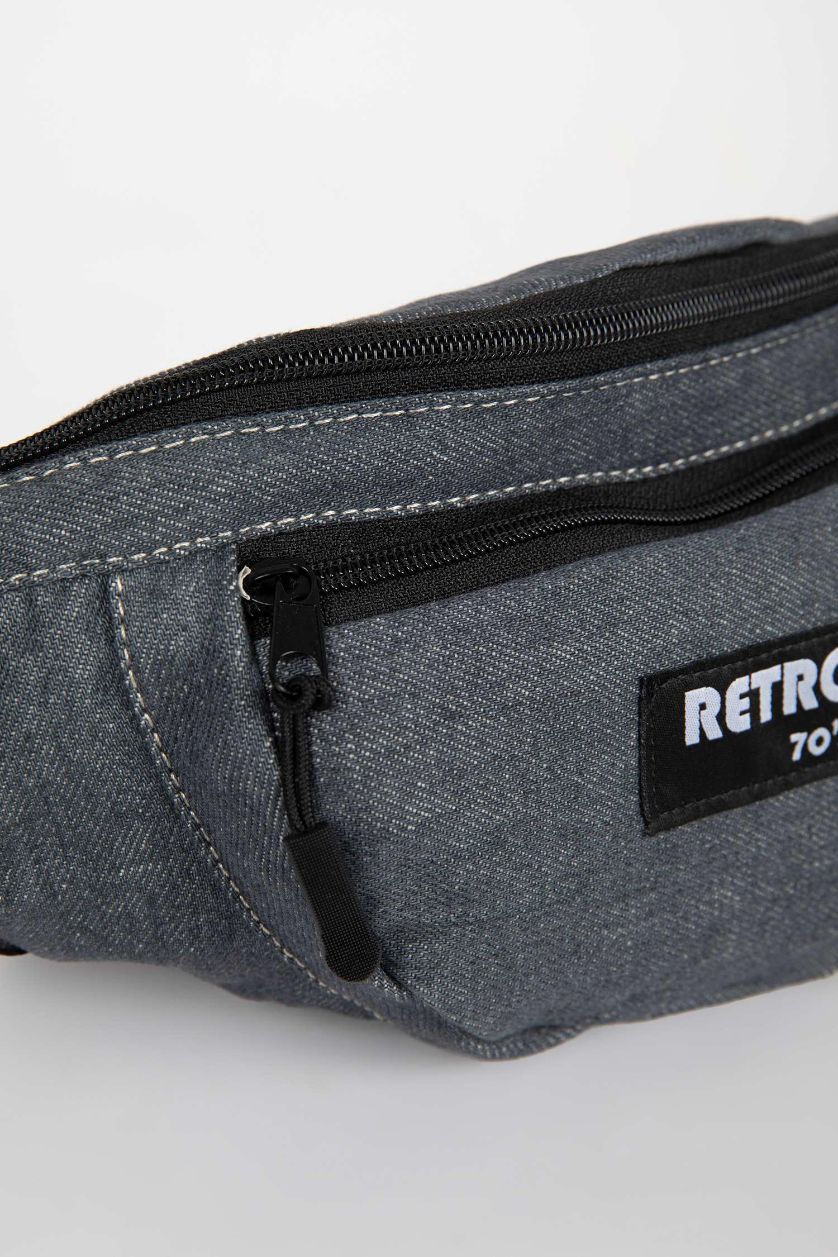 HOMME Gris Sac Banane en jean