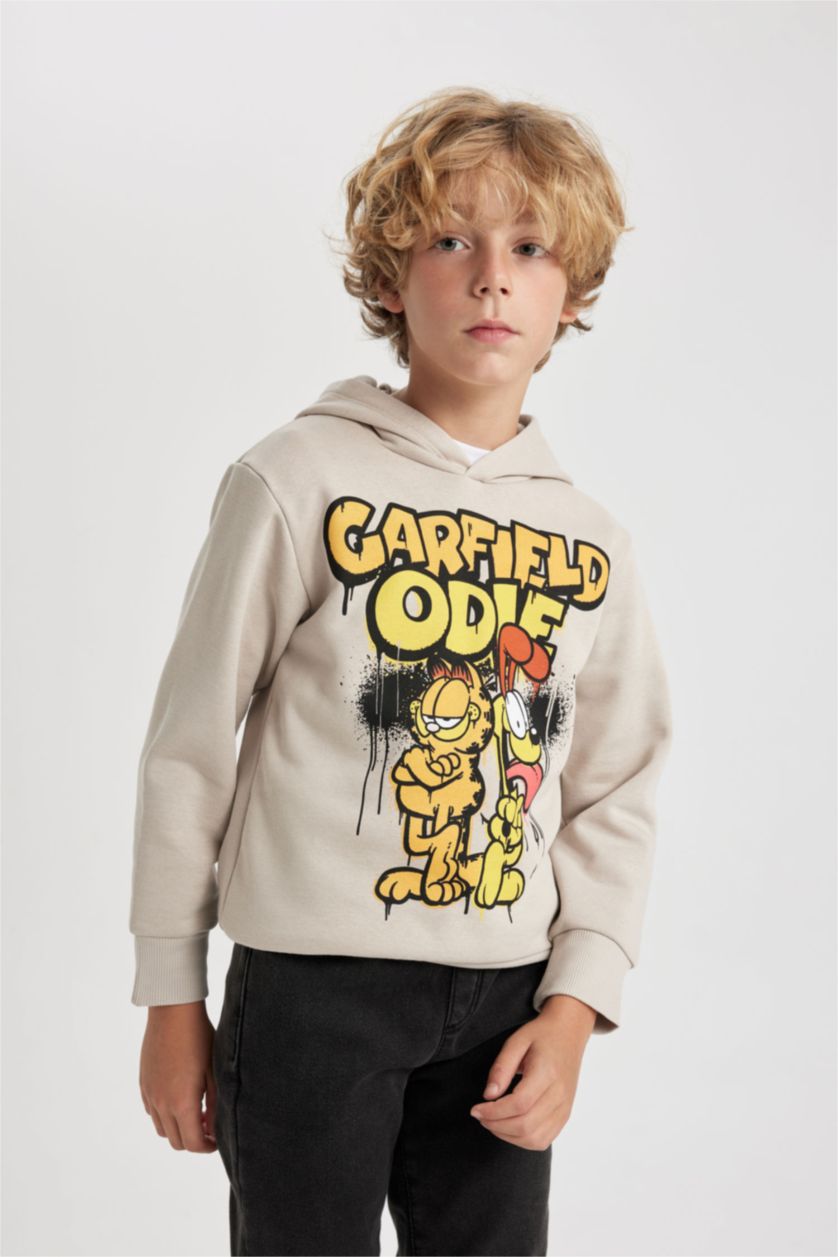 GARÇONS Beige Sweat- Shirt Col Rond imprimé Garfield Pour Garçon