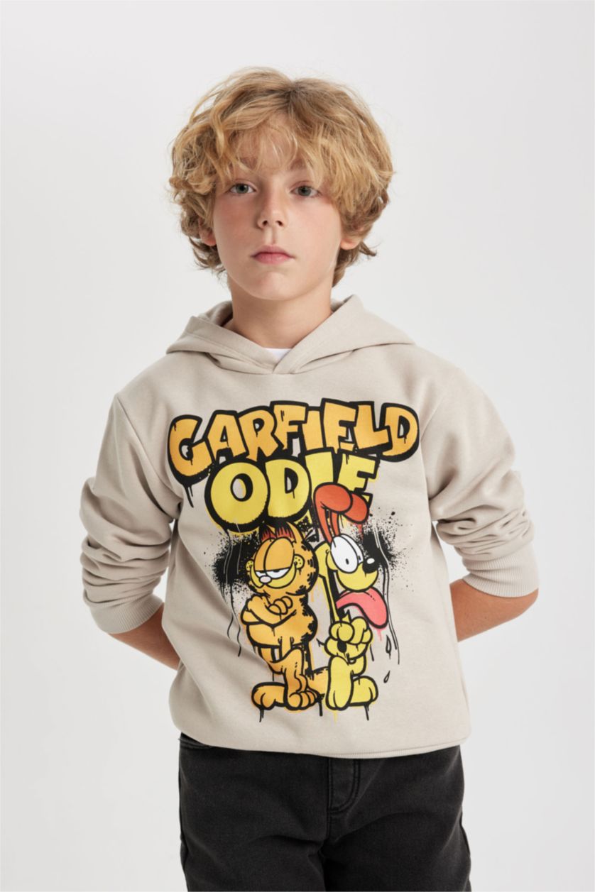 GARÇONS Beige Sweat- Shirt Col Rond imprimé Garfield Pour Garçon