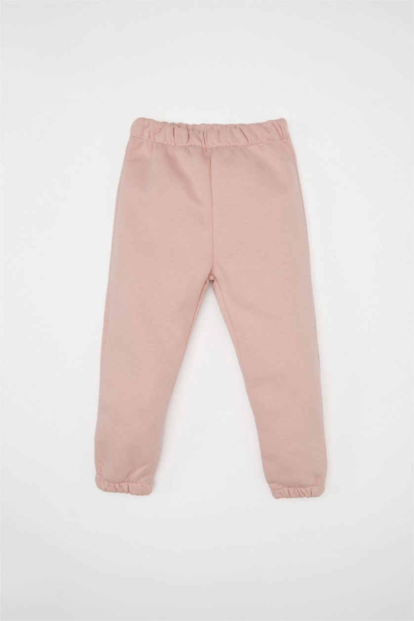 Kız Bebek Pembe Kız Bebek 2'li Takım Unicorn Baskılı Sweatshirt Eşofman Altı 