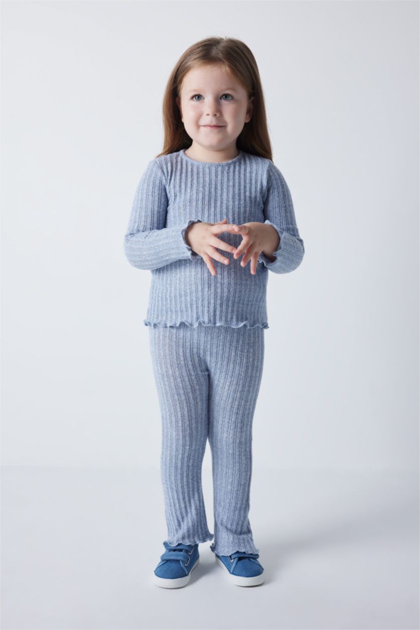 BABY GIRL Light Indigo Baby Girl Camisole T-Shirt Top Bottom 2 Piece Set