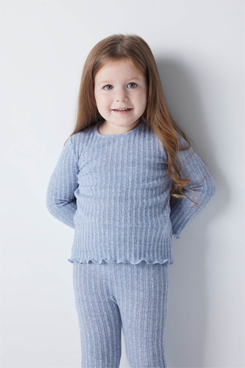 BABY GIRL Light Indigo Baby Girl Camisole T-Shirt Top Bottom 2 Piece Set