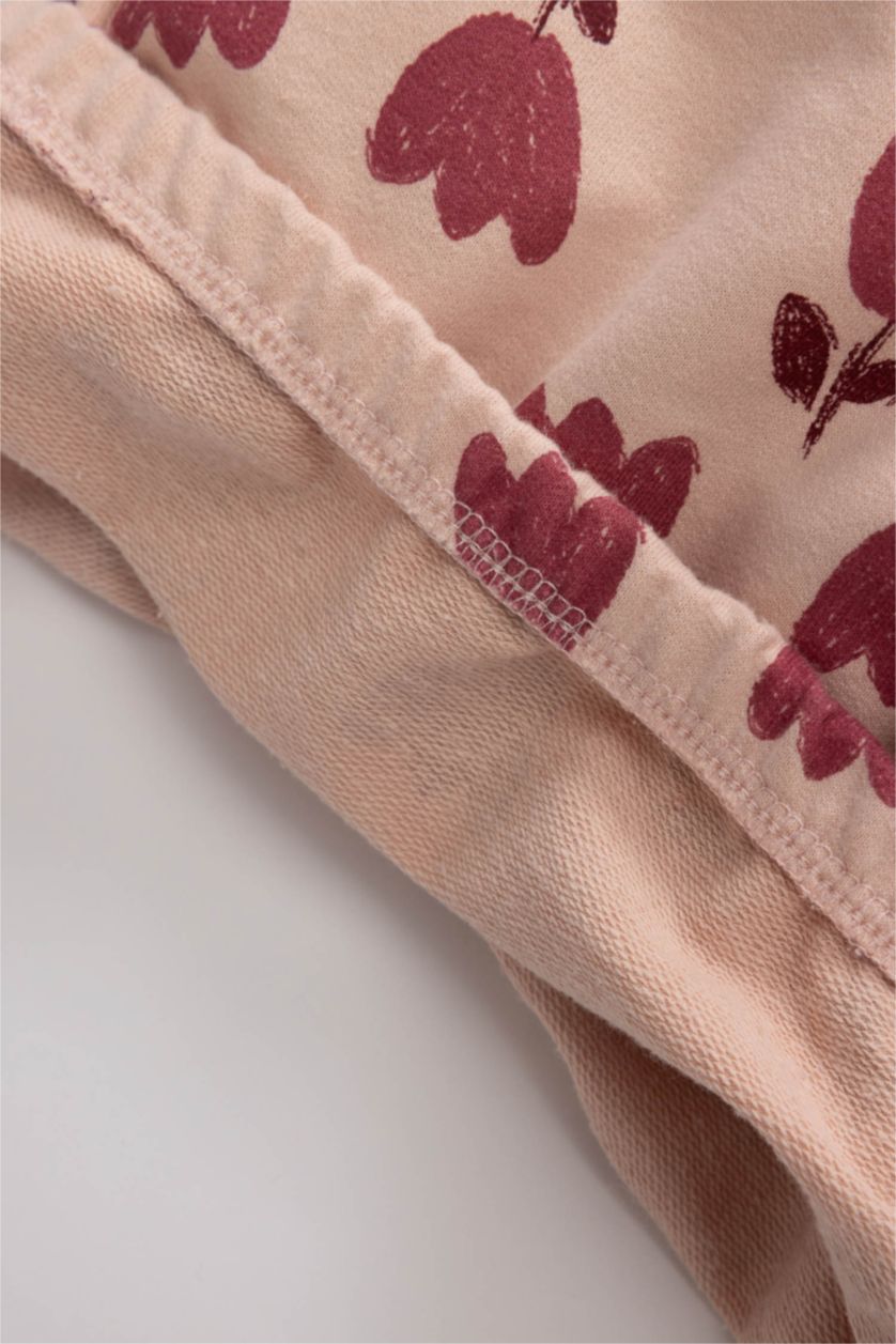 Малыши девочки Розовый Комплект из 2-х вещей с цветочным принтом для малышей девочек