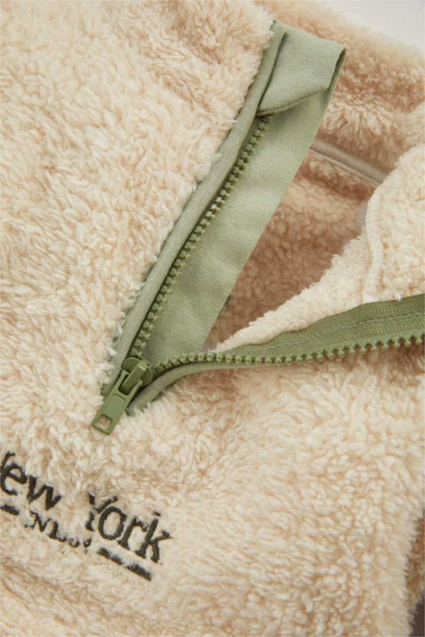 BABY GIRL Sand Baby Girl Plush Sweatshirt Jogger 2 Piece Set