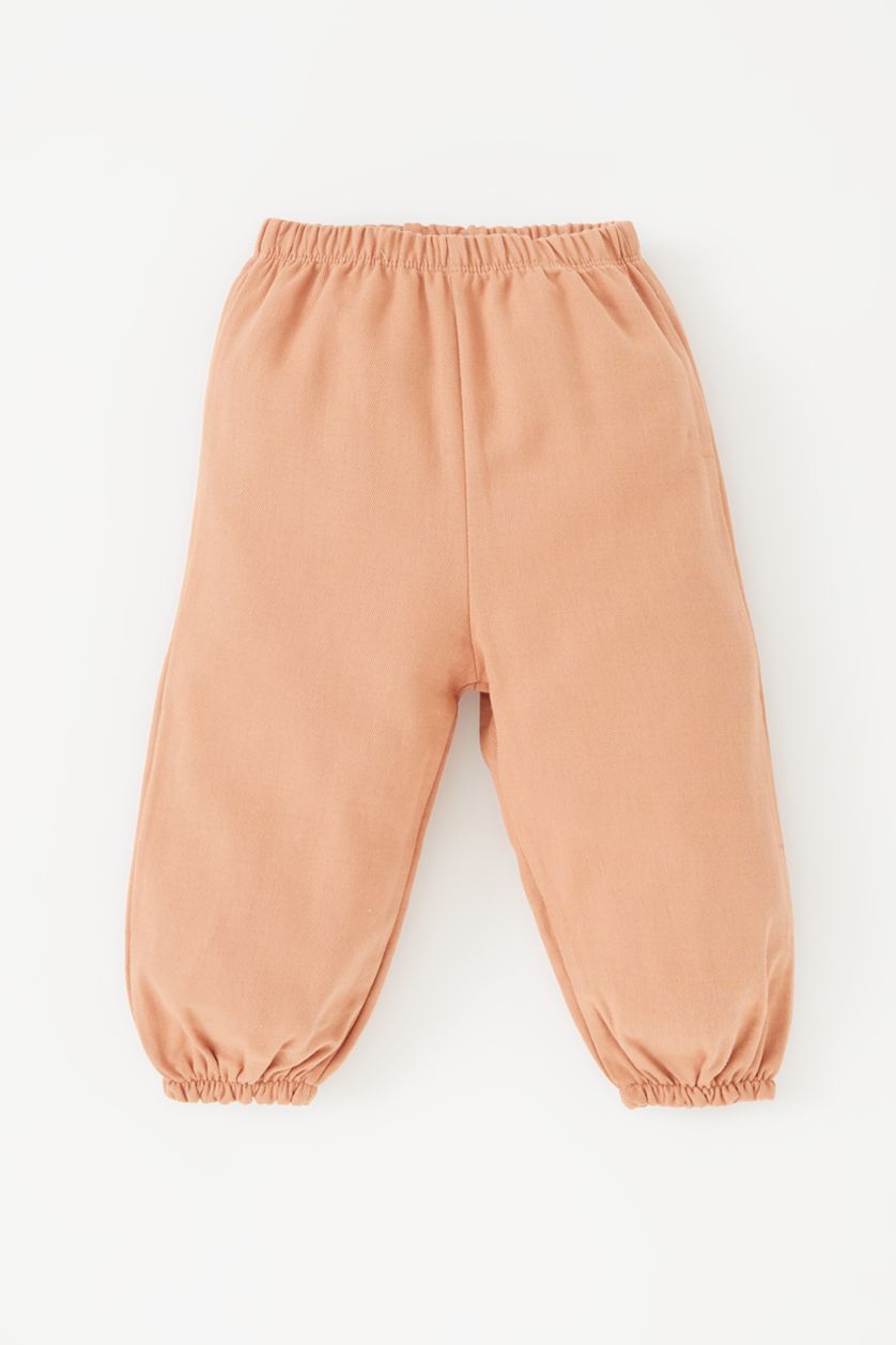 BABY GIRL Light Brown 2 piece Regular Fit Elastic Collar Set